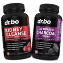 肾脏清洁解毒和活化炭 - 支持肾脏的天然Cranberry & Uva Ursi 提取, Bladder & Urinary Tract 健康 - 用于胃气和布洛丁支持的椰子炭药
