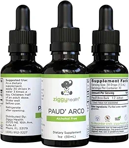 PAU Darco 提取 - 有机液体叮当滴 - 无酒精 - 用于免疫支持和固醇健康,草药补充滴,Vegan,1oz by Zigy Health
