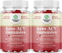 Keto ACV Gummys 与母亲的高级代谢支持 - 糖自由 ACV Keto Gummys 身体清洁和戒毒 - Apple Cider Vinegar Detox 女性和男性补充 120 Chews x2