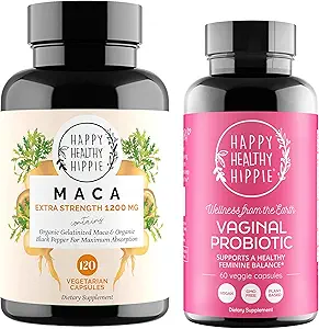 妇女和有机马卡根卡普勒斯的Happy Health Hippie 阴道避孕药