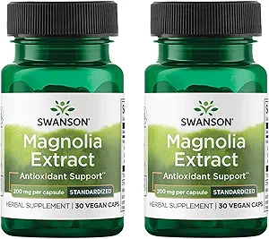 Swanson Magnolia Bark-Herbal 补充剂,传统上用于促进神经系统与消化健康支助 -- -- 可促进呼吸卫生和压力支助(30 Veggie Capsules,每包200毫克)