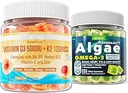 NEVISS 维生素 D3 5000IU + K2(MK-7) 120mcg 填充胶体 + Vegan Omega 3 胶体 1000mg