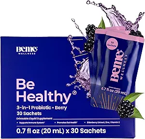 BeMe 消化性健康液态增生剂,3-in-1 Post, Pre and Probiotics Supplement for Gut Health - 2X 更快地吸收胰岛素, B. lactis, Totipro 为妇女提供催化性救济