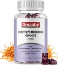 Cordyceps 2000mg Gummys, 蘑菇草药补充剂, Cordyceps Mushroom 提取 - Cordyceps Mushroom Gummys, 自然能源(60 Counter)