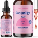 JoySpring Calmization Magnesium Citrate Liquid for Kids - 无糖,无糖,无糖-Cluten-Calming Supplement with Chamomile - 自然支持儿童(1 fl oz) 30 services