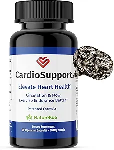 NatureKue Cardio 支持 心脏健康补充 增强锻炼耐力 Astragalus 摘录 草药补充 60 蔬菜 Capsules 30天供应