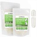 XPRS Nutra Vegan 大小 1 分离的卡普勒斯 - 100 个在包中分离的清空卡普勒斯 - Pills 1 空用于 DIY 补充填充