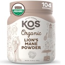 KOS 有机狮子的马恩粉 - 天然诺热带超级食品 - Vegan 功能蘑菇,基于植物,USDA认证,非GMO,Soy & Gluten - Free - 104 服务