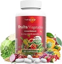 第1次援助 水果 - 蔬菜 营养补充 家庭营养 食物 - Capsules - 180 Countion 整体食品 水果和蔬菜 维生素 混合营养补充 单性