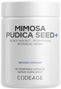 编码有机Mimosa Pudica种子 Capsules - Mimosa Pudica种子补充品 - 黑胡桃, Cloves, Vidanga, Neem, BioPerine - 全部成型 - 敏感植物药剂 - 非GMO & Vegan - 120 Capsules