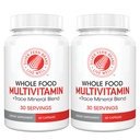 银色全食日报 多维生素 w/ Trace Mineral Blend Supplement - 2 瓶子 - 60 Vegicaps Each - 60 天供应 - 自然,非GMO,Vegan, 男女多维生素 - 零合成