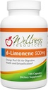 健康资源高潜力d-Limonene Capsules 500mg, 120 Capsules - 用于消化健康、心脏灼伤、酸性还原、戒毒