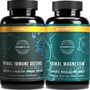 镁补充剂和免疫防御补充剂 -- -- Primal Harvest -- -- 联合支持盖和亲生药+锌+维生素复合药丸