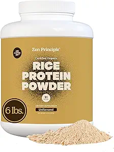 Zen Principle Organization Brown Rice protein 6 LB. USDA认证有机. 无味者. 非GMO (英语). 维刚.