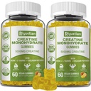 Creatine Monohydrate Gummys, 男子和妇女的Creatine, 提高重点和耐力的Chewable Creatine, 5g creatine / service, 无糖, 120个计数