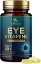 眼维生素补充剂 - 高级眼科维生素加Lutein,Zinc,维生素C,E,Zeaxanthin & Minerals - Macular Health and Dry Eyes, Vegan, Bottled in USA - 60 卡普尔