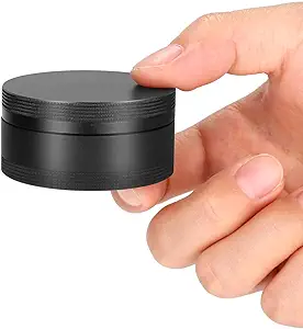 Portable Pill Case Pill Box Daily - Waterproof Single Metal Pill Organizer for Pocket Purse, Aluminium Alloy Round Daily Medicine Container to Hold Vitamins, Fish Oil Medium Size