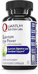 QNL 量子 Aloe Power - Organization Aloe Vera Capsules - 消化营养补充剂 - 男女Gut健康补充剂 - Vegen Gut 补充剂 - 30 Plant-Source Capsules