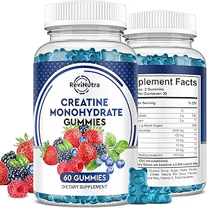 Creatine Chewable Gummys - 2000mg Creatine Monohydrate Tablet Chews, Fast Absobing, Easy Digesting Chews for Men and Women, 改善恢复, 构建肌肉,力量和耐力 - 120 Count, 2 pack