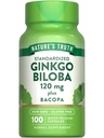 Nature's Truth Ginkgo Biloba 120 mg ++ Bacopa + 100 快速发布 Capsules + 标准化摘录 + + 非 GMO 和 Gluten 免费补充