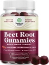 Flowsbooting Beet Root Gummys - 在葡萄籽石榴和维生素B12-Vegan Non-GMO和Gluten Free(45名服务员)下为成年人的Nitral Oxide 能量和心脏健康支持激活Bet Gummys