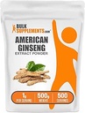 Bulk Assupports.com 美国金森抽水粉 - Ginseng Assupports - Ginseng Assupports - Glubal Associations - Gluten Free, 每人1克,500克(1.1磅)(一包)