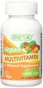 Deva Vegan 多种维生素和矿物补充剂 - 与绿素一起的一次日用配方 - 维生素A、C、D、E、B 复合体,用于日常健康与健康的高期配方 - 90 合用片,1-Pack
