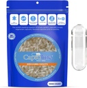 Capsuline Size 0 空 Gelatin Capsules, Clear - 10000 Counter QQ Gluten Free, Kosher, 非GMO 认证的 DIY 补充填充的纯波文药片