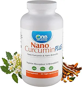 一个星球营养 Nano Curcumin+ 500 mg Veggie Capsules (120名服务员), Nano Curcumin with Boswellia for High Absolutions, 支持联合和免疫健康, Non-GMO, Vegan, Gluten-free
