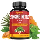 Stinging Nettle Capsules - 4in1 与 Boswellia, Turmeric & Saw Palmetto 组合 - 150个计数5个月 - 支持联合,身体管理,皮肤,头发和豁免