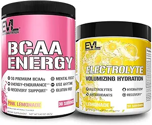 Evlution Ultimate Reflecting 液化粉末堆积营养 电解液 Powder Plus 分支链氨基酸 Powder - 工作前和工作后恢复 饮料 Mix Bundle 配有 6 键电解质