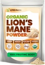 XPRS 努特拉有机狮子的马内蘑菇粉 - 精神清晰度、认知度和豁免度 - Vegan Friendly (16 oz)