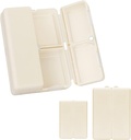 FYY 2 Pcs Daily Pill Organizationer, 7 Copetments Portable Pill Case 旅行 Pill Organizationer, [防腐设计] Pill Box 用于持有维生素的Purse Pocket,Cod Liver Oil, 补充品和药品-白色
