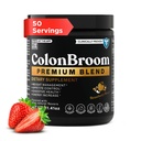 ColonBroom Premium 粉末补充剂(草莓) - Colon Broom Psyllium Husk Fiber 粉末饮料 - Gluten Free, N-GMO Colon Cleanse for Bloating Relief & Gut Health, 50 services