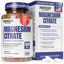 Citrate 500mg Capsules (Citrato de Magnesio) 高吸收公式 Chelate Buffered Citrate 支持文摘、骨骼、睡眠和肌肉健康 - 120 Capsules