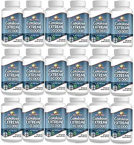 Rise-N-Shine Catalase Extreme Supplement 10,000,配有 Saw Palmetto, Biotin, Fo-Ti, PABA - 强发的发型补充剂 - 1440 Capsules - Pack of 24 (24-Month Supplement).