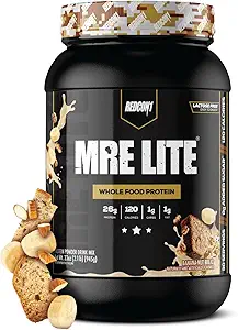 REDCON1 MRE 液态全食品蛋白粉,少年,Raspberry Swirl Cheese cake - 低卡布,Whey 免费食用动物蛋白混合剂替代剂 - 易读 MCT Oil 补充品(30种服务)