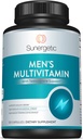 Sunergetic Premium Men的支持补编 — 强大的多维明 — 支持能源、Stamina、耐力和压力管理 — 与Zinc, Ashwagandha, Maca, L-Carnitine & Vitamins — 120 Capsules