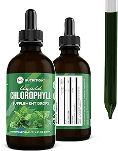 360 含辣椒薄荷油的氯脂液滴、GF & Vegan体内除臭剂补充剂、支持Gut健康、文摘、能源、Radiant皮肤、快速吸收(4 Fl Oz (1 Counter))