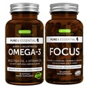 Omega-3 & Vitamin D3 1000iu + Focus Brain Booster Bundle, 快动作 1-a-day EPA & DHA rTG 野鱼油 + 咖啡因, L-Theanine, Taurine & L-Tyrosine, B-Vitamins, Zinc & C铜, 作者 Igennus