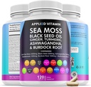 海摩斯3000mg Capsules,有机免疫支持黑种子油,Ashwagandha 补充品,Bladderwrack Organics,Turmeric,Burdock Root Organics,维生素C,D3,Vegan Minerals(120)