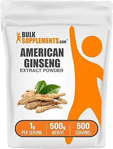 Bulk Assupports.com 美国金森抽水粉 - Ginseng Assupports - Ginseng Assupports - Glubal Associations - Gluten Free, 每人1克,500克(1.1磅)(一包)
