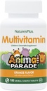 Natures Plus Animal Parade Chewwable Children's Multivitamin - 橙色火焰 - 180 动物形状片 - 促进健康和福祉 - 蔬菜,格鲁滕自由 - 90 服务