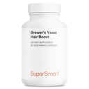 SuperSmart - Brewer's Yeast Hair Boost (Advanced Formula) - 配音:Saccharomyces Cerevisiae, Zinc, Biotin - 配音:QQ Non-GMO - 60 蔬菜卡普尔