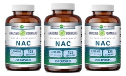 神奇的公式 NAC 600 Mg | N-Acetyl Cysteine 补编 | Capsules | N-GMO | Gluten Free | | |  USA  USA  USA(3 Pack, 250 Counter)