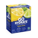 GoHydrate 即时水解粉包 - 低钠电解质 饮用混合剂 - 天然水解支持,糖无电解质 火药饮用维生素D,30 Packs,柠檬 Citrus