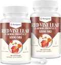 红葡萄叶和马栗 抽取胶囊补充剂(Vitis Vinifera) 1500mg - 健康葡萄、循环、心脏、皮肤(2包)的椒提取剂