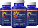 CocoaVia记忆+大脑补充,90天,750毫克Cocoa Flavanols,记忆和脑促进器,Vegan,植物基,Gluten Free,270卡普尔