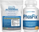 有机二碳酸钠 Alkaline 补充剂 Bundle 2LB Alkalinity, Kidney & Acid Support + PhosFix 120 Pills Phosporus Binder 健康磷水平和Kidney 健康肾脏支持