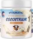 维生素Bovine Colostrum 30% IgG 粉 - 口感健康、发型生长、美容、肌肉恢复、和免疫支持补充剂 - 易于混合 - 72格拉姆(30名服务员、香草火焰)